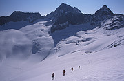 Skitourengruppe vor Diamantstock