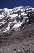 Lavine in der Aconcagua Südwand