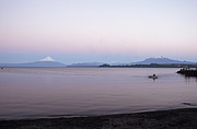 Osorno und Lago Llanquihue bei Abenddämmerung